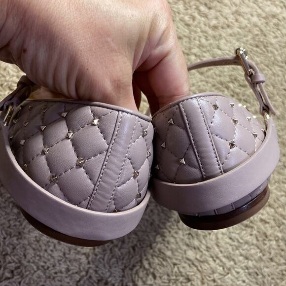 Authentic Valentino Poudre Rockstud Gold Pointe flats Shoes Size 38/8 - Picture 7 of 11